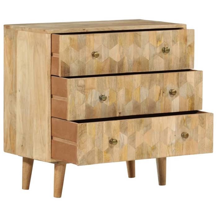 BONNIE®Armoire à tiroirs Commode de rangement - SUIKUN - Meuble dappoint 70x35x70 cm Bois massif de manguier FR126206