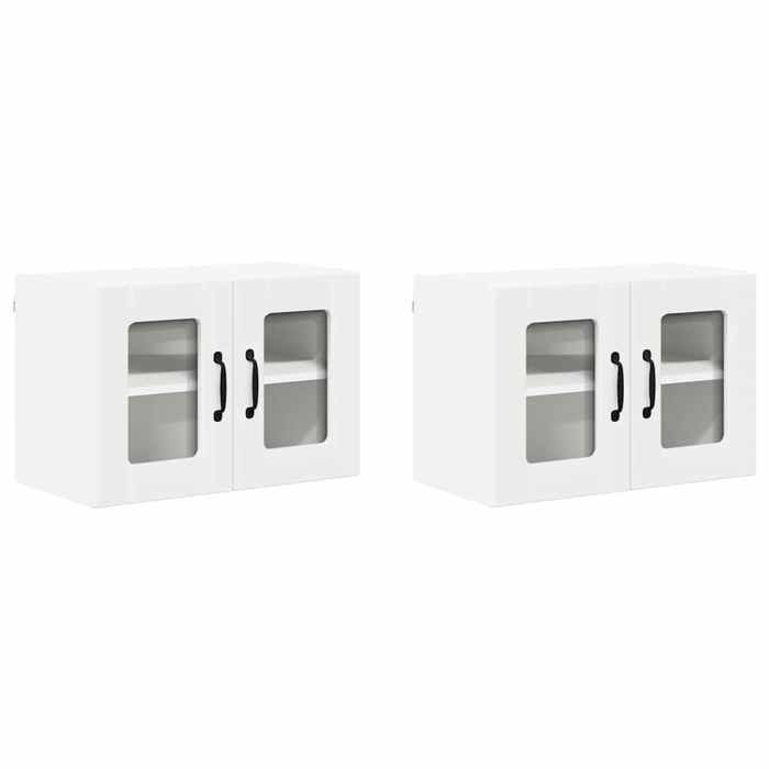 BEL-ACHAT* Meuble de stockage Moderne - design bas - Colonne de cuisine avec étagère 2 pcs Blanc 60x31x40cm @Promo8010238