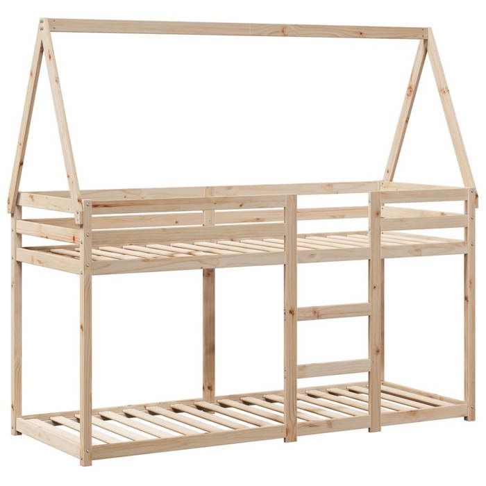 Lit superposé - VIDAXL - 2 personnes - Scandinave - 2055x855x112 cm - sans matelas - 80x200 cm - Bois de pin massif FR_002435043