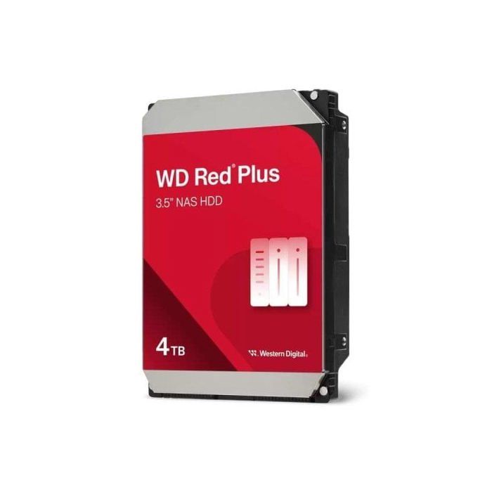 Disco Duro Western Digital Red Plus 4TB HDD 5400rpm SATA III para NAS 180MB/s