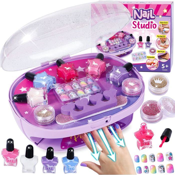 Kit manucure - LISCIANI - The Moon Academy - Moon Art des ongles - Vernis magiques - Effets phosphorescents et craquelés - Jeux - Jouets