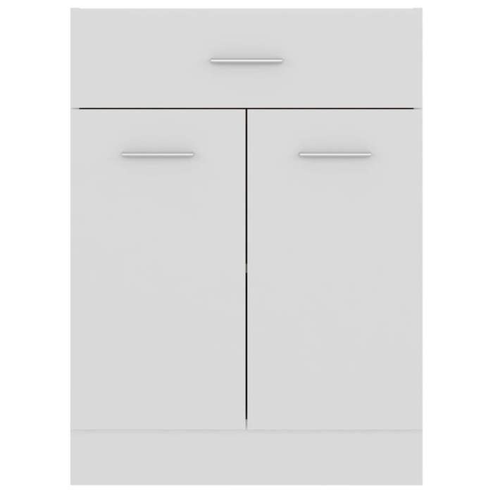 Remise 2026®Caisson de cuisine Blanc - Armoire à tiroirs de cuisine - Armoire à vitrine - Lyon Blanc 60x46x815cm - Bois dingé