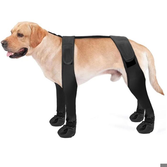 Meilleurs prix pour Bottes à bretelles pour chien - PZCC - Antidérapantes - Réglables - Imperméables - Protection des pattes - Taille L