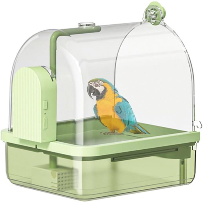 Bain oiseaux suspendu auto 2 modes douche petits oiseaux perruches conures calopsittes inséparables Label