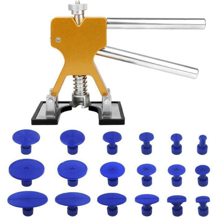 Kit Débosselage Sans Peinture PDR Extracteur de Bosses Carrosserie avec 18 Ventouses Outil Réparation Auto Anti-Grêle
