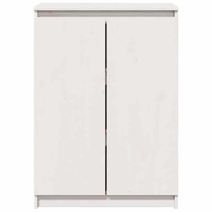 Buffet Blanc 60x36x84 cm Bois de pin massif_2 ans garantie_91855