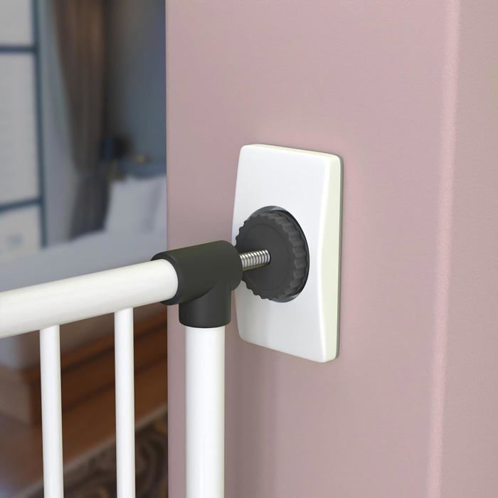 4 patins de protection murale sans perçage – barrière de sécurité pour escalier et porte fixation à pression bébé/enfant