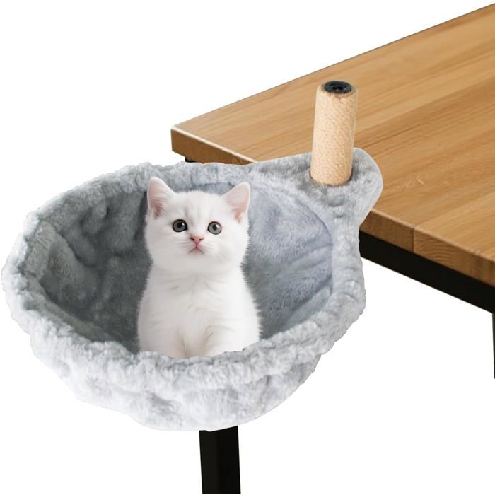 Lit de Bureau pour Chat avec griffoir pour Chat Lit Suspendu Cat Desk Bed Hamac pour Animaux domestiques 30cm Supporte jusquà 10 Lit de Bureau pour Chat avec griffoir pour Chat Lit Suspendu Cat Desk Bed Hamac pour Animaux domestiques 30cm Supporte jusquà 10