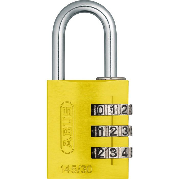 Cadenas à combinaison ABUS 14530 3 chiffres Aluminium jaune Facile à utiliser - vue 1