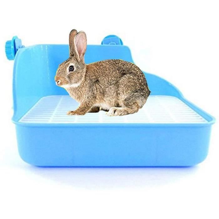 Bac Litière de Lapin Maison de Toilettes pour Lapin Hamster Rat