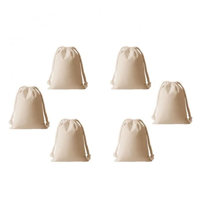 IIRC Sacs En Coton Réutilisables - Lot De 8 - 25x30cm - Filets à Légumes, Fruits, Pain - Écologiques