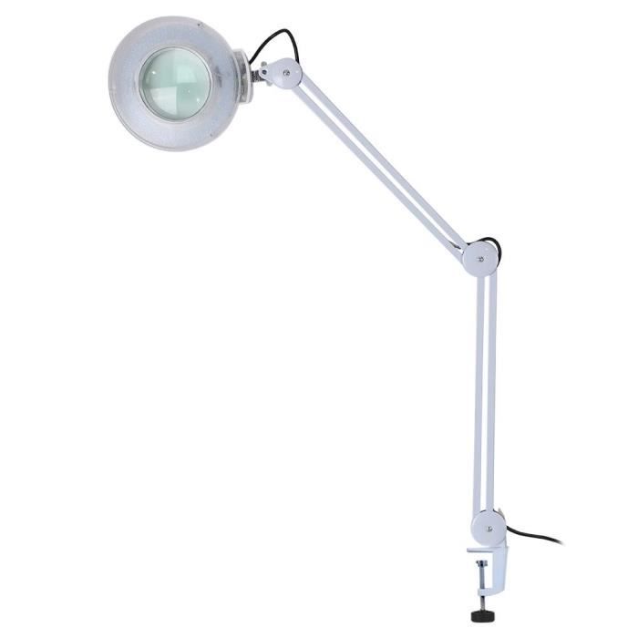 Soulong Lampe Loupe Led De Table Pliable Avec Support De Pince 8x