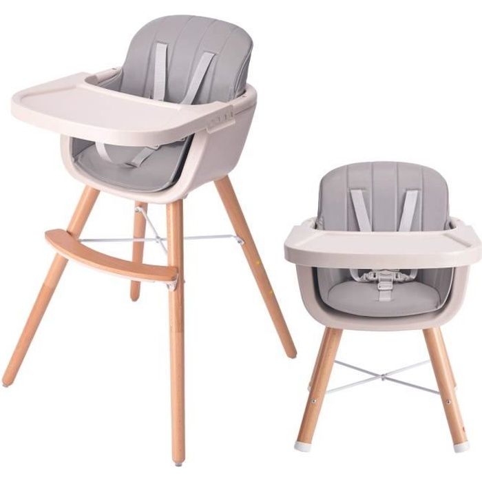 Chaise Haute Bebe 2 En 1 Pieds En Hetre Evolutive Stable Bebe Peut Manger Jouer Et Lire Dans La Chaise Meilleur Cadeau Pour Votre Cdiscount Puericulture Eveil Bebe