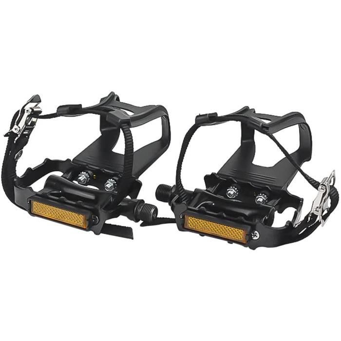 Pedales de Velo avec Pedale Crochet 1 Paire Velo de Route a Pedales Boucles pour Les VTT Velo de Spinning Velo de Course 155 Cdiscount Sport