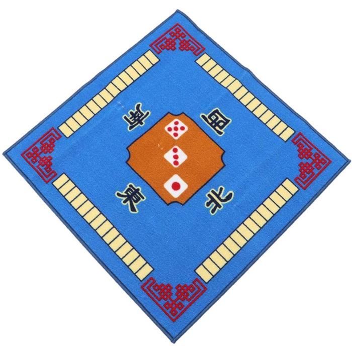 jeux de tuile jeux de société Rouge dominos et Mahjong EXCEART Mahjong Nappe de table pour jeux de cartes de poker 