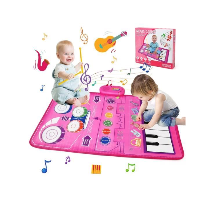 Tapis Musical Tapis de Piano pour Bébé Tapis de Danse pour Enfants Jouets pour bébé 1 an Tapis de Musique 2 en 1 Jouets Musicaux