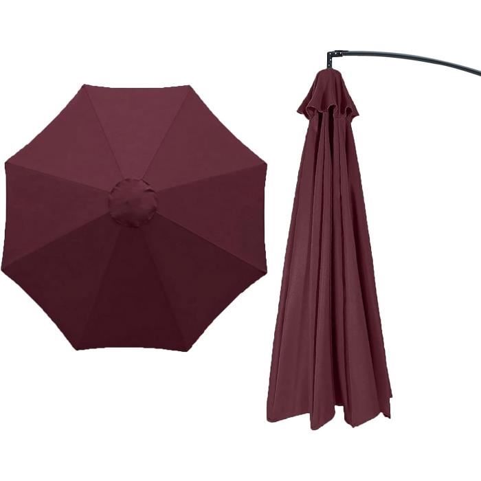 Auvent De Rechange Pour Parasol De 2M-2,7M-3M, Toile De Remplacement Pour Parasol Déporté De 6