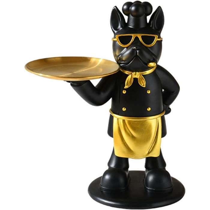 Starnearby Plateau Clé Entrée Statue Bouledogue Vide Poche, Bol Clé Entrée Bulldog Sculpture en Résine, Statue avec Plateau, Plateau Rangement Clef Starnearby Plateau Clé Entrée Statue Bouledogue Vide Poche, Bol Clé Entrée Bulldog Sculpture en Résine, Statue avec Plateau, Plateau Rangement Clef