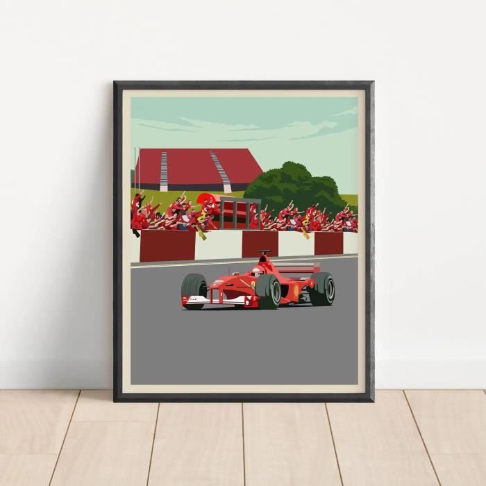 Impression Sur Toile Voiture De Course F1 - Décoration Murale Formule 1 45.7x30.5 Cm Prête à Accrocher