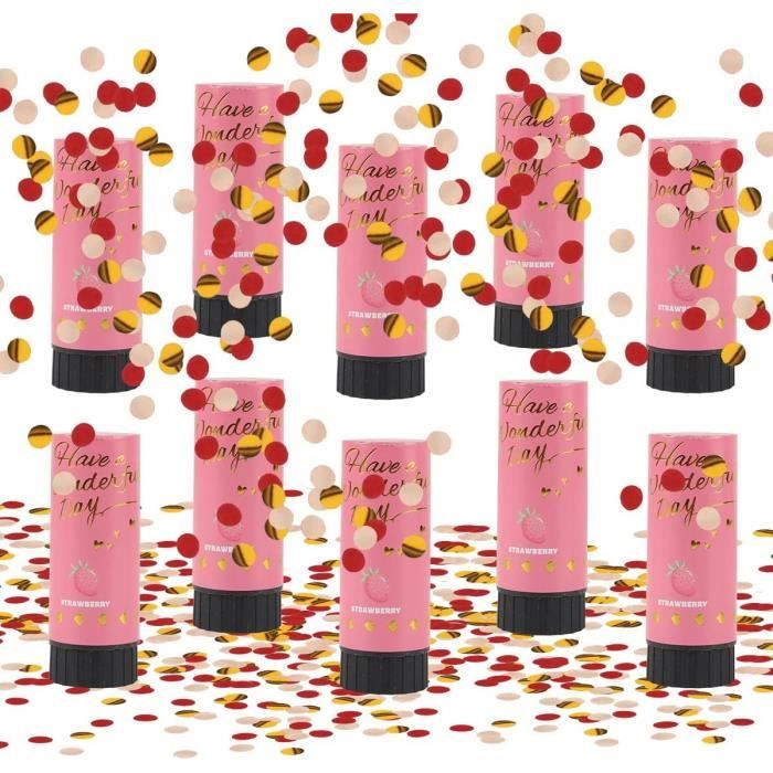XiXiRan Confettis Canons Popper *4pcs, Tubes Tireur Mariage, Anniversaire, Graduation