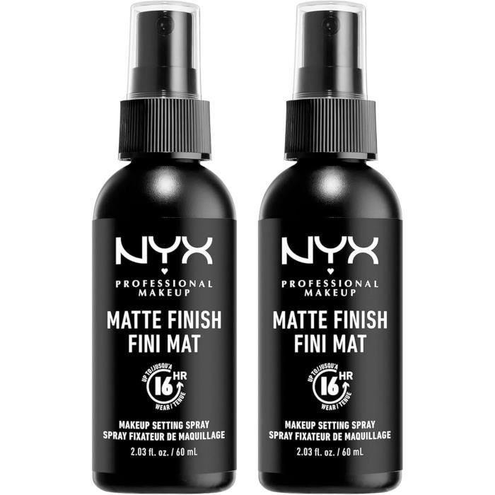 Spray fixateur - NYX Professional Makeup - Fini mat - Lot de 2 - 60 mL