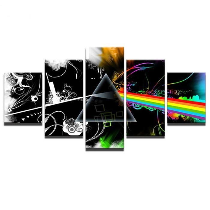 WYCQT Impressions sur Toile 5 Pièces Pink Floyd Retour Peinture Affiche Salon Salle De Bain Décor À La Maison No Frame Taille A