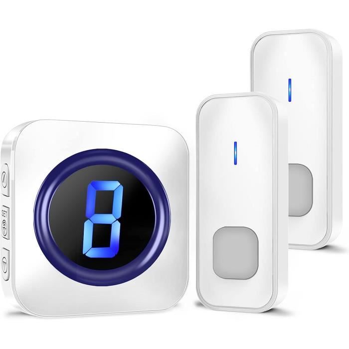 Sans Fil, Ip55 Étanche Carillon Electronique Portée 400M