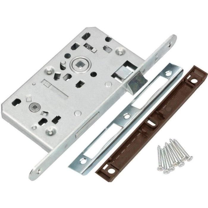 Serrure à mortaiser 7255 mm DIN droite pour porte de toilette, porte de salle de bain avec