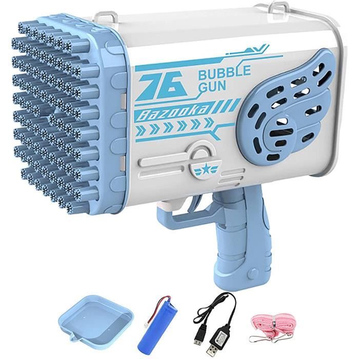 Bazooka Machine à bulles pour enfants | Mitrailleuse Bubble 76 trous ...