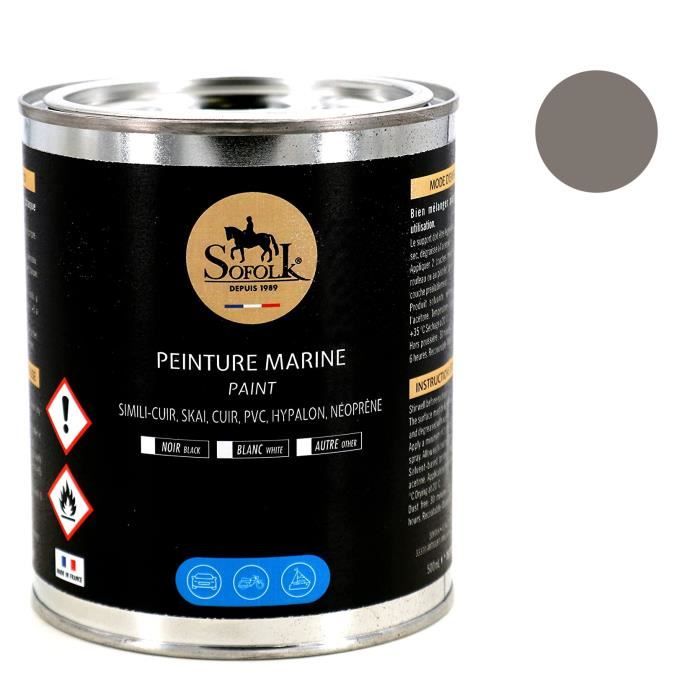 Peinture Sellerie Nautique - SOFOLK - banquettes - Taupe - 05 L - Compatible simili‑cuir/skai/vinyle