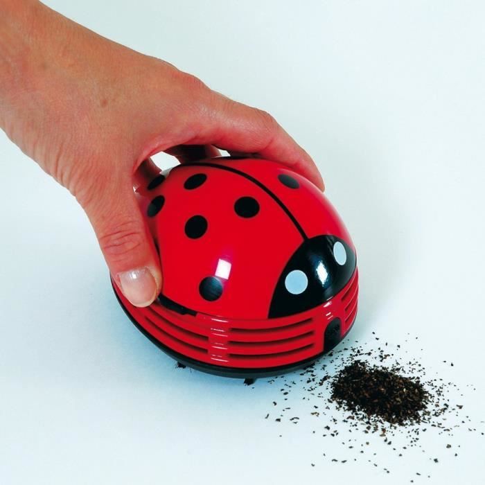 Mini aspirateur de table coccinelle - mini aspirateur à piles - Cadeau cuisine et art de la table