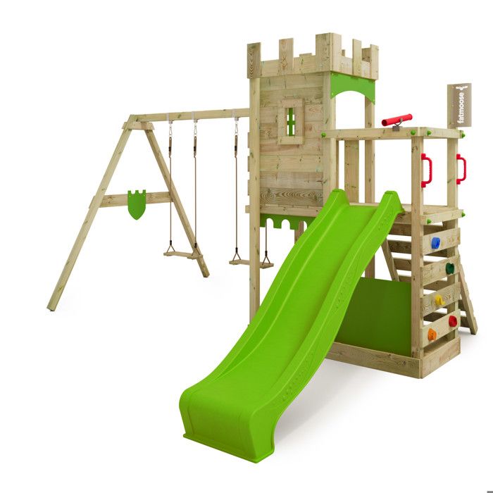 Fatmoose Aire De Jeux Portique Bois Boldbaron Avec Balancoire Et Toboggan Vert Pomme Maison Enfant Exterieur Avec Bac A Sable Cdiscount Jeux Jouets Fatmoose Aire De Jeux Portique Bois Boldbaron Avec Balancoire Et Toboggan Vert Pomme Maison Enfant Exterieur Avec Bac A Sable Cdiscount Jeux Jouets