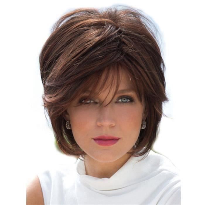 Perruque Courte Naturelle Bouclee Cdiscount Les perruques châtain ou brunes, au carré ou avec cheveux longs frisés, sont discrètes et naturelles. perruque courte naturelle bouclee