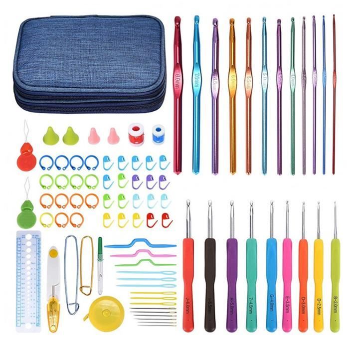 Kit Crochet Et Aiguilles à Tisser Gribouille Import - Multicouleur - Réf. CR.AI.TI.5 - Neuf