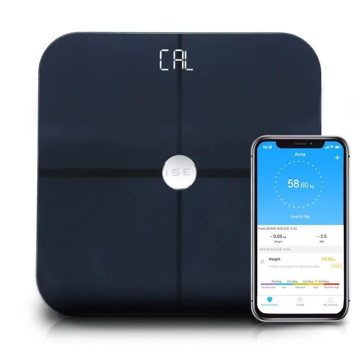 Pèse Personne Impédancemètre, Balance Connectée Bluetooth Électronique