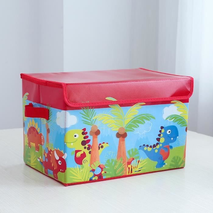 Boîte de rangement,Toile de rangement avec couvercle rabattable pour enfants, coffre de rangement pliable, - Type Dinosaur Paradise