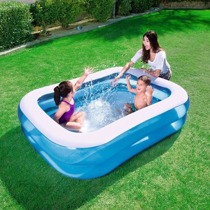 Piscine Gonflable Rectangulaire De Luxe Bleue - BESTWAY - 211x132x46cm -  Pour Enfant à partir de 6 ans - Cdiscount Jeux - Jouets