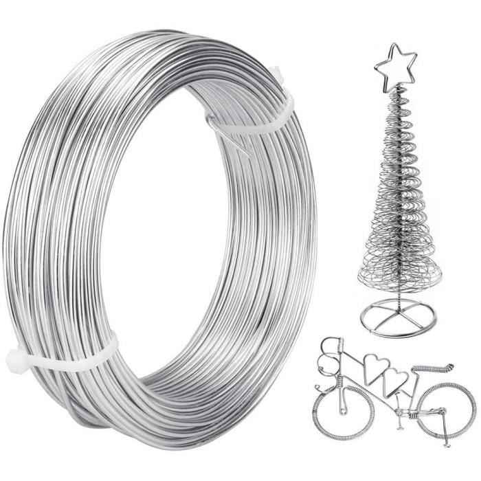 10 m en aluminium anodisé noir pour la fabrication de bijoux de perles artisanales DIY décoration de fleuriste fournitures 1 mm Fil métallique métallique de calibre 18 