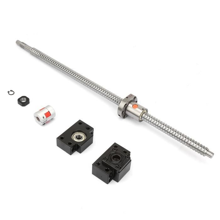 Vis à Billes SFU1204 En Acier Inoxydable – 500 Mm – Pour CNC, Robots, Machines Automatiques Et Projets DIY