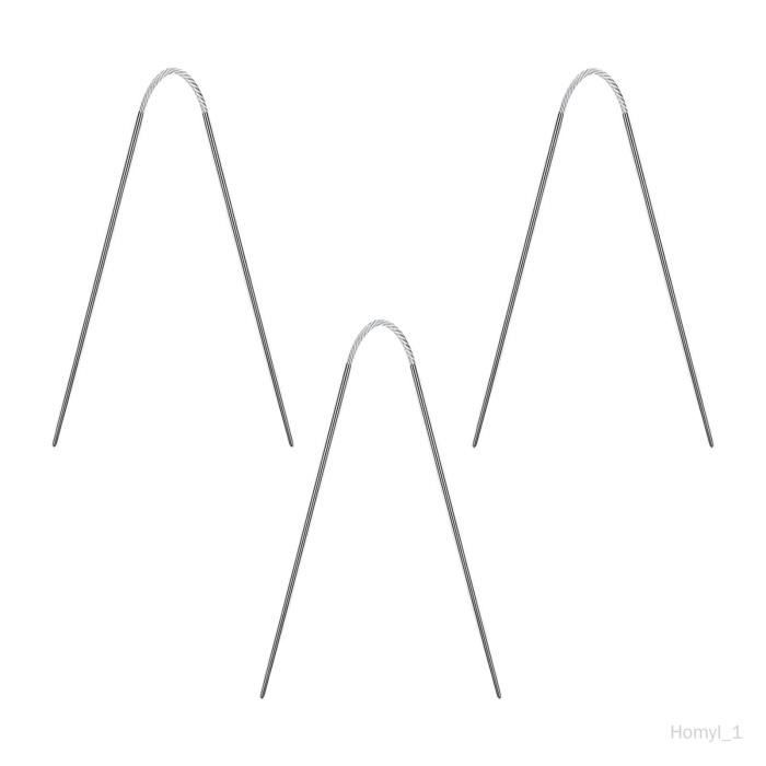 Kit De 3 Aiguilles à Tricoter Rondes Spéciales Chaussettes - Motif Tressé Et Double Dentelle