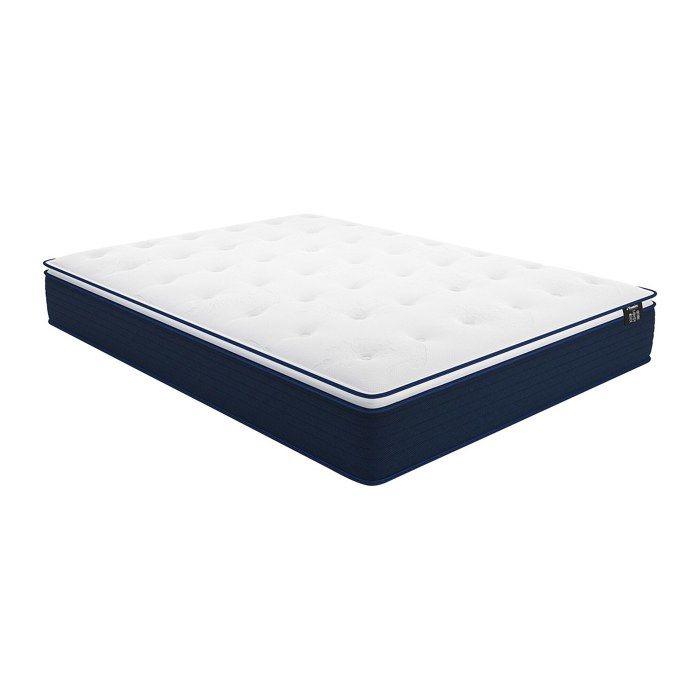 Matelas ressorts ensachés et surmatelas intégré ALTIER - DREAMEA - 160x200cm - Très ferme - Livré roulé - Blanc