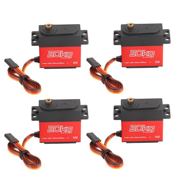Drfeify RC Servo 20kg Digital - Metall Getriebe Für 1/10 & 1/8 Auto/Flugzeug - RC Car Zubehör