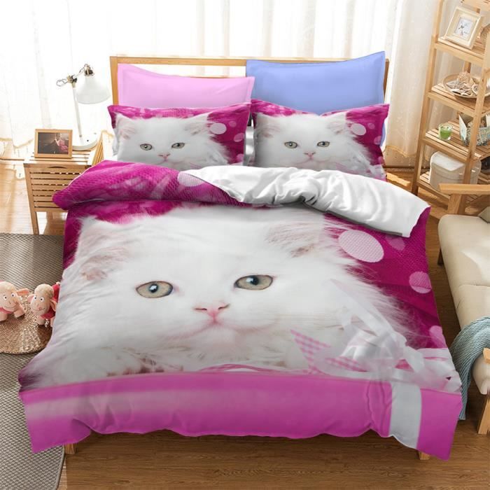 DXHOME Parure de lit 4 pièces en microfibre 3D 135 x 200 cm DXHOME Parure de lit 4 pièces en microfibre 3D 135 x 200 cm