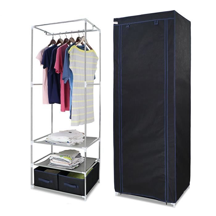 Finether Petit Armoire Penderie Avec Housse En Tissu Non Tisse 3