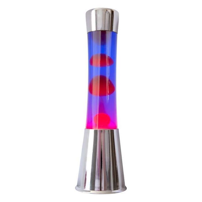 Lampe à poser - FISURA - LT0496 - Rouge et Violet - Base en chrome - 25W Halogène