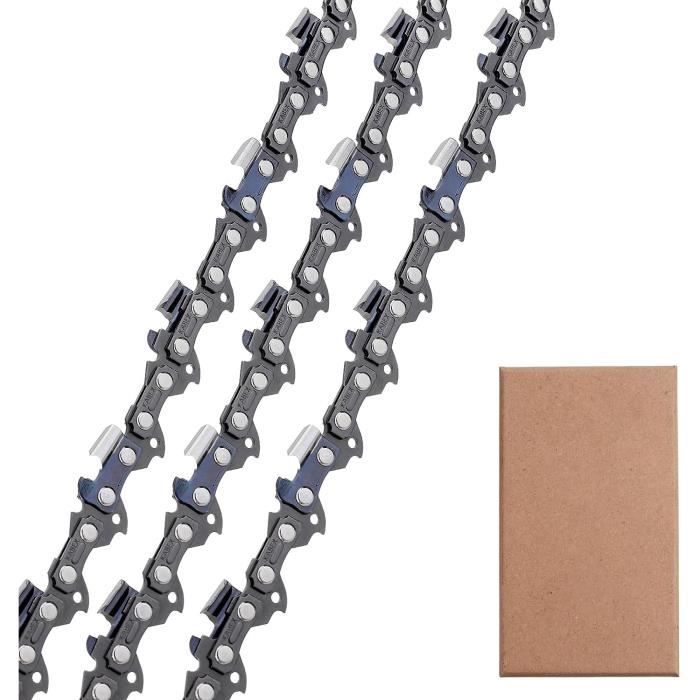 3 Chaînes De Scie Semi-Burin 35cm 3/8" 52 Maillons 1,1mm Pour Makita DUC353 Etc.