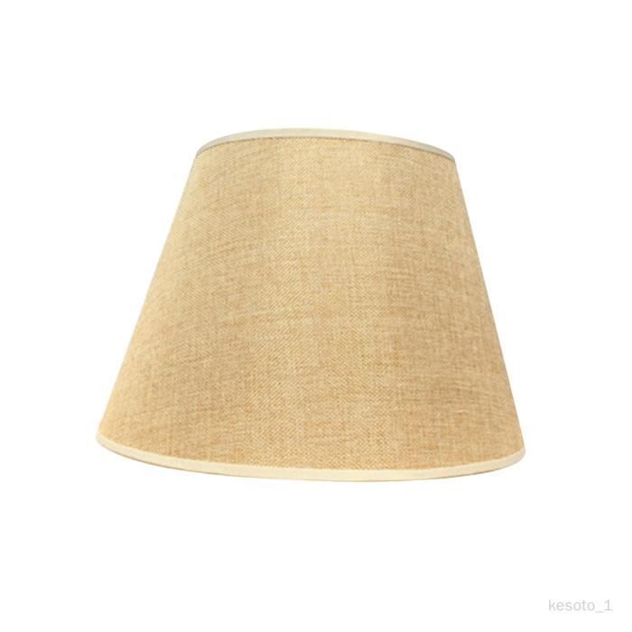 Abat-jour Lampe De Table En Rotin - Style Rustique Et Naturel, Forme Hexagonale 22x14cm