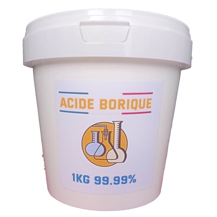 Acide Borique - GENERIQUE - 1 KG - Insecticide Cafards Fourmis Jardin - Antifongique et Antiseptique Naturel