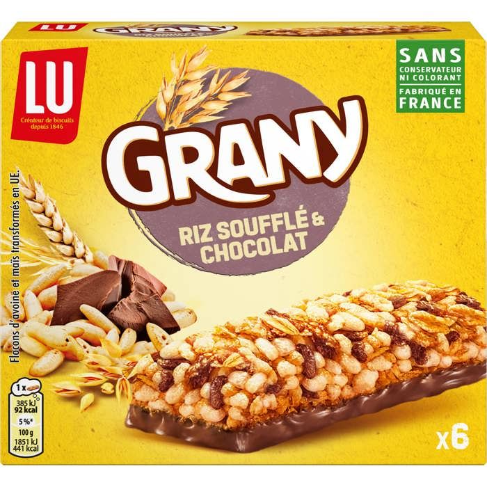 Lu Grany Barres Cereales Riz Souffle Et Chocolat Achat Vente