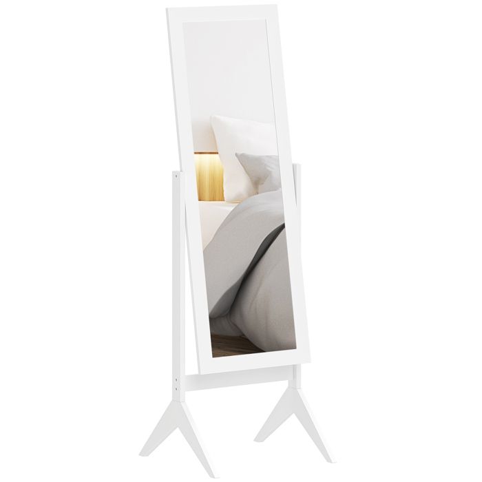 miroir HOMCOM Bois 47x46x148cm Blanc